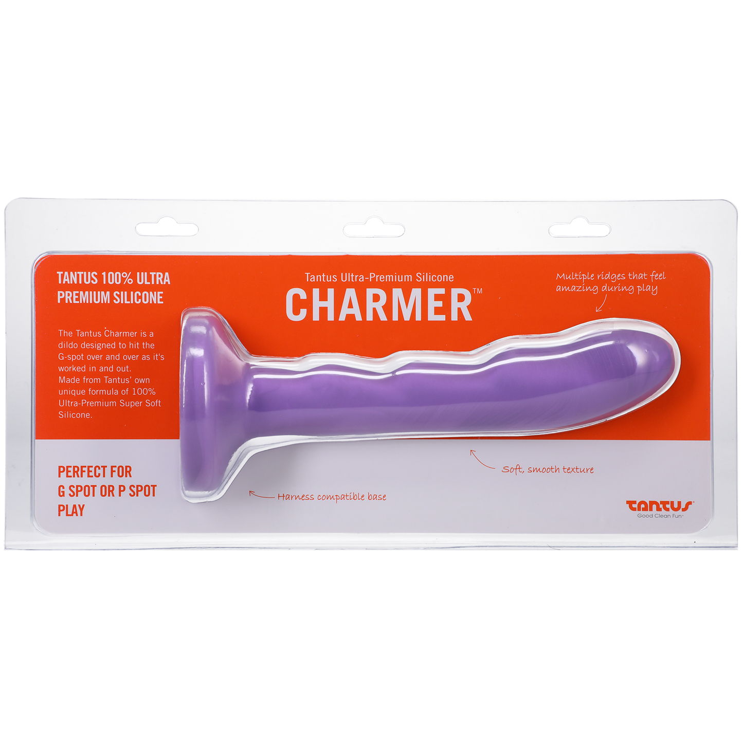 Tantus Silicone Charmer Curved G-Spot Dildo Lavender