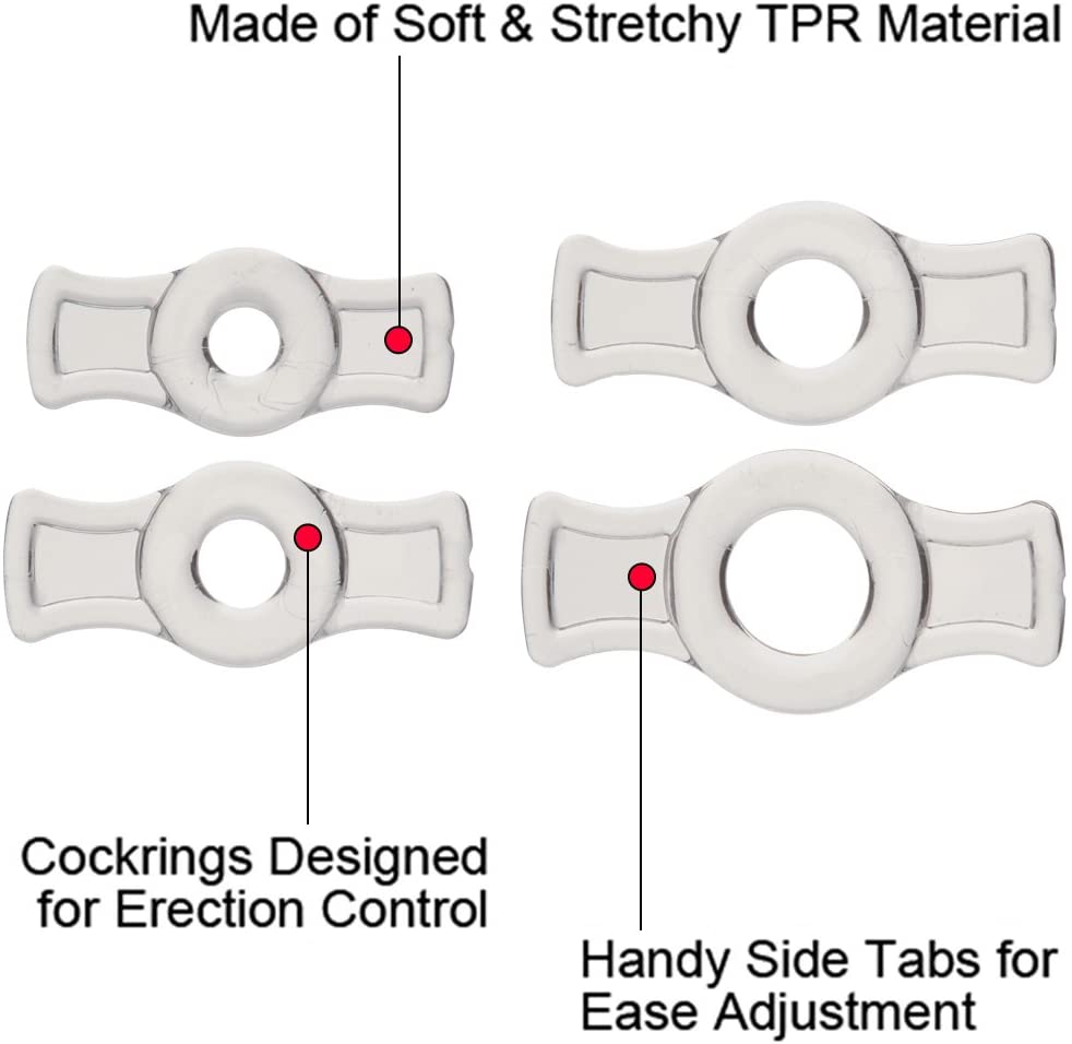 Doc Johnson TitanMen - Cock Ring Set - Clear