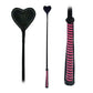 Fetissimo Riding Crop Heart Shaped Vegan Friendly Pink