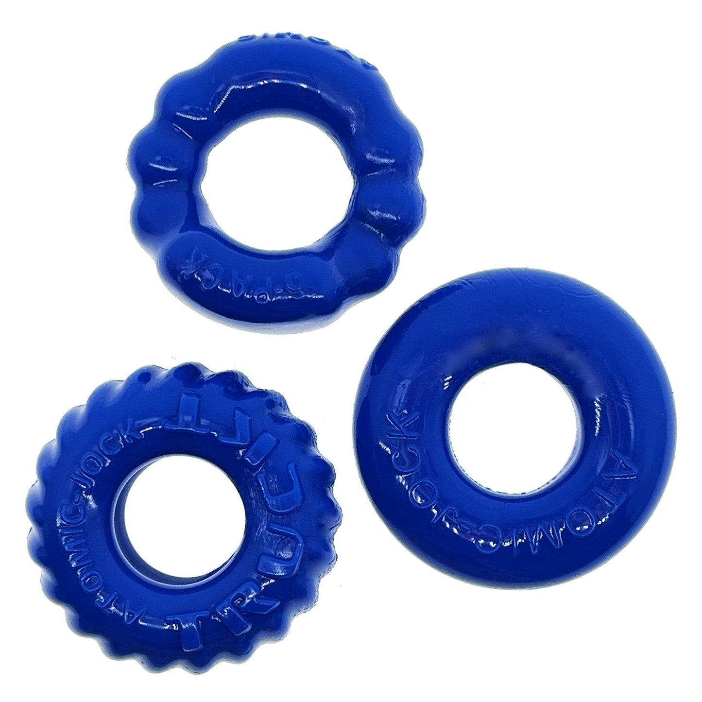 Oxballs BONEMAKER 3-pack boner cockring kit - POOL BLUE