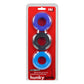 HUJ3 c-ring 3-pack,  COBALT MULTI - Tar/Cobalt/Aqua