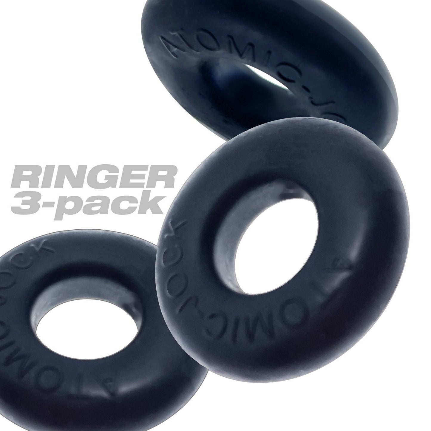RINGER, cockring 3-pack - PLUS+SILICONE special edition -  NIGHT